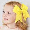 imageOAOLEER 2PCS 8quot Jumbo Cheer Bow Clip with Tails Large Cheerleading Hair Bows for Girls Teen Softball Cheerleader Outfit Uniform RedYellow