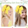 imageOAOLEER 2PCS 8quot Jumbo Cheer Bow Clip with Tails Large Cheerleading Hair Bows for Girls Teen Softball Cheerleader Outfit Uniform RedYellow