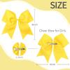 imageOAOLEER 2PCS 8quot Jumbo Cheer Bow Clip with Tails Large Cheerleading Hair Bows for Girls Teen Softball Cheerleader Outfit Uniform RedYellow