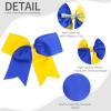 imageOAOLEER 2PCS 8quot Jumbo Cheer Bow Clip with Tails Large Cheerleading Hair Bows for Girls Teen Softball Cheerleader Outfit Uniform RedYellowBlue