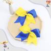 imageOAOLEER 2PCS 8quot Jumbo Cheer Bow Clip with Tails Large Cheerleading Hair Bows for Girls Teen Softball Cheerleader Outfit Uniform RedYellowBlue