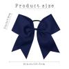 imageOaoleer 21PCS 8quot Large Cheer Bows White Bows Jumbo Cheerleader Bow with Ponytail Holder Elastic Band Handmade for Cheerleading Teen Girls College SportsNavy 21PCS
