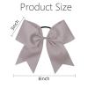 imageOaoleer 21PCS 8quot Large Cheer Bows White Bows Jumbo Cheerleader Bow with Ponytail Holder Elastic Band Handmade for Cheerleading Teen Girls College SportsGray 21PCS