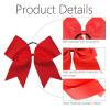 imageOaoleer 21PCS 8quot Large Cheer Bows White Bows Jumbo Cheerleader Bow with Ponytail Holder Elastic Band Handmade for Cheerleading Teen Girls College SportsRed 21PCS