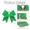 imageOaoleer 21PCS 8quot Large Cheer Bows White Bows Jumbo Cheerleader Bow with Ponytail Holder Elastic Band Handmade for Cheerleading Teen Girls College SportsGreen 21PCS