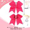 imageOaoleer 21PCS 8quot Large Cheer Bows White Bows Jumbo Cheerleader Bow with Ponytail Holder Elastic Band Handmade for Cheerleading Teen Girls College SportsRose Pink 21PCS