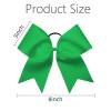 imageOaoleer 21PCS 8quot Large Cheer Bows White Bows Jumbo Cheerleader Bow with Ponytail Holder Elastic Band Handmade for Cheerleading Teen Girls College SportsGreen 21PCS