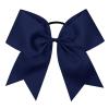 imageOaoleer 21PCS 8quot Large Cheer Bows White Bows Jumbo Cheerleader Bow with Ponytail Holder Elastic Band Handmade for Cheerleading Teen Girls College SportsNavy 21PCS