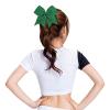 imageOaoleer 21PCS 8quot Large Cheer Bows White Bows Jumbo Cheerleader Bow with Ponytail Holder Elastic Band Handmade for Cheerleading Teen Girls College SportsForest Green 21PCS