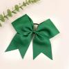 imageOaoleer 21PCS 8quot Large Cheer Bows White Bows Jumbo Cheerleader Bow with Ponytail Holder Elastic Band Handmade for Cheerleading Teen Girls College SportsForest Green 21PCS