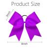 imageOaoleer 21PCS 8quot Large Cheer Bows White Bows Jumbo Cheerleader Bow with Ponytail Holder Elastic Band Handmade for Cheerleading Teen Girls College SportsPurple 21PCS
