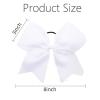 imageOaoleer 8inch Jumbo Large Cheer Bows Ponytail Holder Elastic Band Handmade Boutique Hair Accessories for Cheerleading Teen Girls College Women Sports 1PCS WhiteWhite