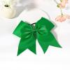 imageOaoleer 8inch Jumbo Large Cheer Bows Ponytail Holder Elastic Band Handmade Boutique Hair Accessories for Cheerleading Teen Girls College Women Sports 1PCS WhiteForest Green