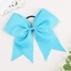 imageOaoleer 8inch Jumbo Large Cheer Bows Ponytail Holder Elastic Band Handmade Boutique Hair Accessories for Cheerleading Teen Girls College Women Sports 1PCS WhiteSky Blue