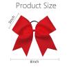 imageOaoleer 8inch Jumbo Large Cheer Bows Ponytail Holder Elastic Band Handmade Boutique Hair Accessories for Cheerleading Teen Girls College Women Sports 1PCS WhiteRed