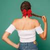 imageOaoleer 8inch Jumbo Large Cheer Bows Ponytail Holder Elastic Band Handmade Boutique Hair Accessories for Cheerleading Teen Girls College Women Sports 1PCS WhiteRed