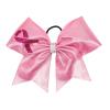 imageOaoleer Hair Bow 4PCS 77 inches 18cm Breast Cancer Awareness Cheerleader Bow with Ponytail Holder for Breast Cancer Month PU Pink BPU Pink A