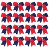 image16PCS 8quot Large Cheer Hair Bows Ponytail Holder Elastic Band Handmade for Cheerleading Teen Girls College Sports 16 Pcs OrangeRedNavy