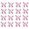 image16PCS 8quot Large Cheer Hair Bows Ponytail Holder Elastic Band Handmade for Cheerleading Teen Girls College Sports White 1 Count Pack of 16Baseball White