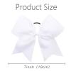 image16PCS 8quot White ampamp 12PCS 7quot Black Glitter Large Cheer Hair Bows Ponytail Holder Elastic Band Handmade for Cheerleading Teen Girls College Sports