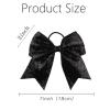 image16PCS 8quot White ampamp 12PCS 7quot Black Glitter Large Cheer Hair Bows Ponytail Holder Elastic Band Handmade for Cheerleading Teen Girls College Sports