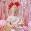 image32PCS Red Hair Accessories Set by Oaoleer  Grosgrain Ribbon Bows Cheer Bows Alligator Clips Curly Koker Bows Hair Ties Headbands for Little GirlsRed