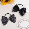 imageOAOLEER 12PCS Glitter Cheer Hair Bows for Cheerleading Cheer Bow with Ponytail Holder for Teen Girls Cheerleader WhiteBlack