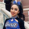imageOAOLEER 12PCS Glitter Cheer Hair Bows for Cheerleading Cheer Bow with Ponytail Holder for Teen Girls Cheerleader WhiteBlue