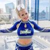 imageOAOLEER 12PCS Glitter Cheer Hair Bows for Cheerleading Cheer Bow with Ponytail Holder for Teen Girls Cheerleader WhiteWhite