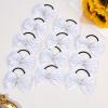 imageOAOLEER 12PCS Glitter Cheer Hair Bows for Cheerleading Cheer Bow with Ponytail Holder for Teen Girls Cheerleader WhiteWhite