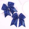 imageOAOLEER 2PCS Glitter Cheer Hair Bow Clips for Girls 7 inch Red Sequin Large Hair Bows Hair Accessories for Girls Teen Softball Cheerleader RedBlue