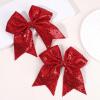 imageOAOLEER 2PCS Glitter Cheer Hair Bow Clips for Girls 7 inch Red Sequin Large Hair Bows Hair Accessories for Girls Teen Softball Cheerleader RedRed