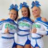 imageOAOLEER 6PCS Glitter Cheer Hair Bows for Cheerleading Shiny Rhinestones Large Jumbo Cheer Bow with Ponytail Holder for Teen Girls Cheerleader BlackBlue