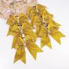 imageOAOLEER 6PCS Glitter Cheer Hair Bows for Cheerleading Shiny Rhinestones Large Jumbo Cheer Bow with Ponytail Holder for Teen Girls Cheerleader BlackGold