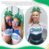 imageOAOLEER 6PCS Glitter Cheer Hair Bows for Cheerleading Shiny Rhinestones Large Jumbo Cheer Bow with Ponytail Holder for Teen Girls Cheerleader BlackGreen