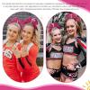 imageOAOLEER 6PCS Glitter Cheer Hair Bows for Cheerleading Shiny Rhinestones Large Jumbo Cheer Bow with Ponytail Holder for Teen Girls Cheerleader BlackHot Pink