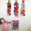 imageOAOLEER Cheer Bow Holder for Cheerleading Backpack Bag Sports Cheerleading Bow Storage Hanging Chain 5 Clasp Red 1 CountGold 5 Clasp