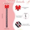 imageOAOLEER Cheer Bow Holder for Cheerleading Backpack Bag Sports Cheerleading Bow Storage Hanging Chain 5 Clasp Red 1 CountRed 10 Clasp