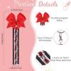 imageOAOLEER Cheer Bow Holder for Cheerleading Backpack Bag Sports Cheerleading Bow Storage Hanging Chain 5 Clasp Red 1 CountRed 5 Clasp