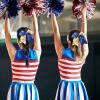 imageOaoleer 12PCS 7quot Large Glitter Cheer Hair Bows Ponytail Holder Elastic Band Handmade for Cheerleading Teen Girls College Sports Sequin Mixedcolor 12PCSSequin  Blue  Gold