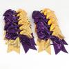 imageOaoleer 12PCS 7quot Large Glitter Cheer Hair Bows Ponytail Holder Elastic Band Handmade for Cheerleading Teen Girls College Sports Sequin Mixedcolor 12PCSSequin  Purple  Gold