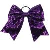 imageOaoleer 12PCS 7quot Large Glitter Cheer Hair Bows Ponytail Holder Elastic Band Handmade for Cheerleading Teen Girls College Sports Sequin Mixedcolor 12PCSPurple
