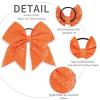 imageOaoleer 12PCS 7quot Large Glitter Cheer Hair Bows Ponytail Holder Elastic Band Handmade for Cheerleading Teen Girls College Sports Sequin Mixedcolor 12PCSOrange