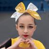 imageOaoleer 12PCS 7quot Large Glitter Cheer Hair Bows Ponytail Holder Elastic Band Handmade for Cheerleading Teen Girls College Sports Sequin Mixedcolor 12PCSSequin  Gold  Silver