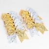 imageOaoleer 12PCS 7quot Large Glitter Cheer Hair Bows Ponytail Holder Elastic Band Handmade for Cheerleading Teen Girls College Sports Sequin Mixedcolor 12PCSSequin  Gold  Silver