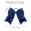imageOaoleer 12PCS 7quot Large Glitter Cheer Hair Bows Ponytail Holder Elastic Band Handmade for Cheerleading Teen Girls College Sports Sequin Mixedcolor 12PCSRoyal blue