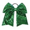 imageOaoleer 12PCS 7quot Large Glitter Cheer Hair Bows Ponytail Holder Elastic Band Handmade for Cheerleading Teen Girls College Sports Sequin Mixedcolor 12PCSGreen