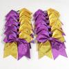imageOaoleer 12PCS 7quot Large Glitter Cheer Hair Bows Ponytail Holder Elastic Band Handmade for Cheerleading Teen Girls College Sports Sequin Mixedcolor 12PCSGlitter  Purple  Gold