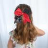 imageOaoleer 12PCS 7quot Large Glitter Cheer Hair Bows Ponytail Holder Elastic Band Handmade for Cheerleading Teen Girls College Sports Sequin Mixedcolor 12PCSSequin  Red  Black