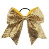 imageOaoleer 12PCS 7quot Large Glitter Cheer Hair Bows Ponytail Holder Elastic Band Handmade for Cheerleading Teen Girls College Sports Sequin Mixedcolor 12PCSGold